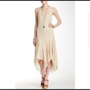 Free People Intimately Lila Slip Sheer Lace Midi Tea Length Dress Size Small